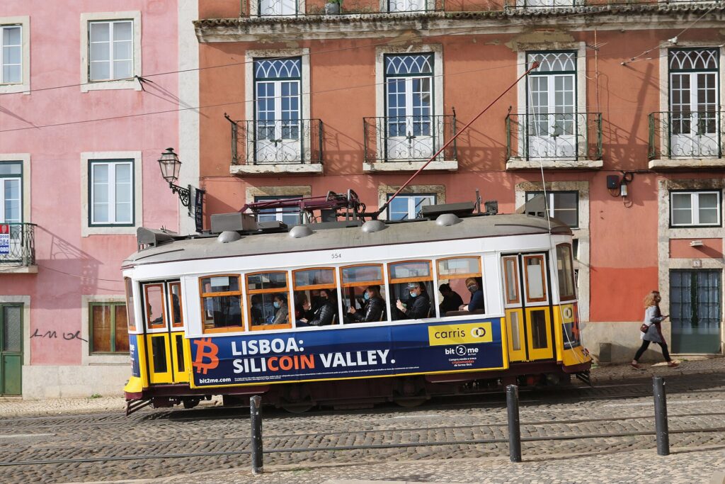 Lisbon yellow tram Alfama Portugal