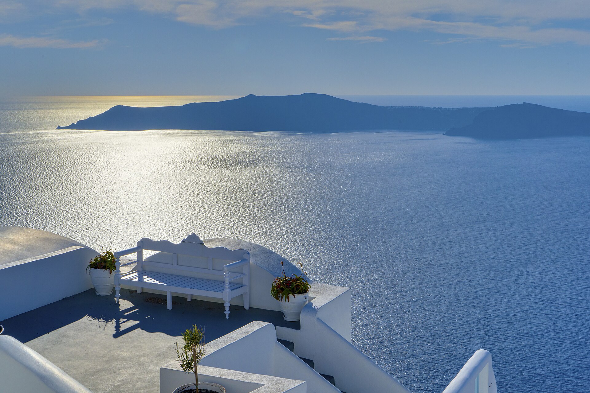 Santorini Oia caldera Greece sunset