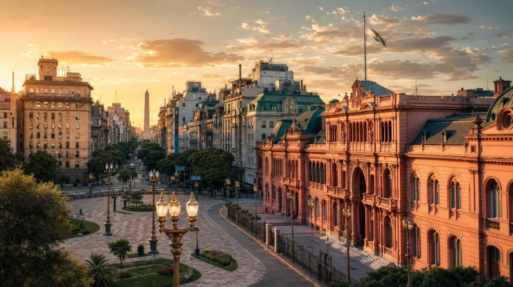 Casa Rosada presidential palace on Plaza de Mayo in central Buenos Aires, Argentina