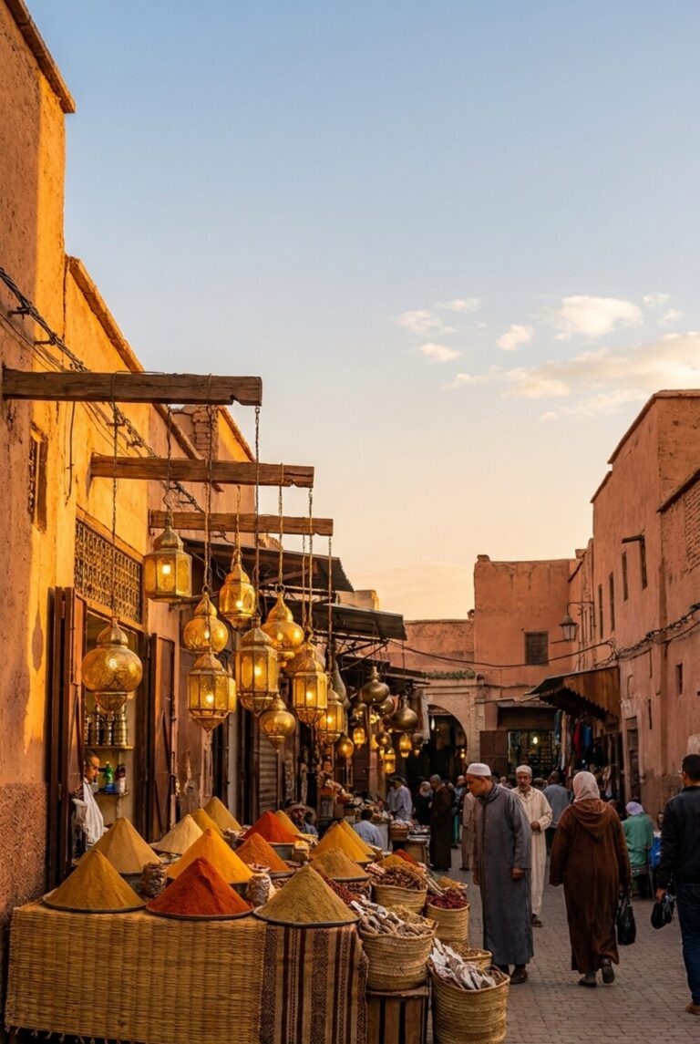 Marrakech travel guide — destination highlights pin