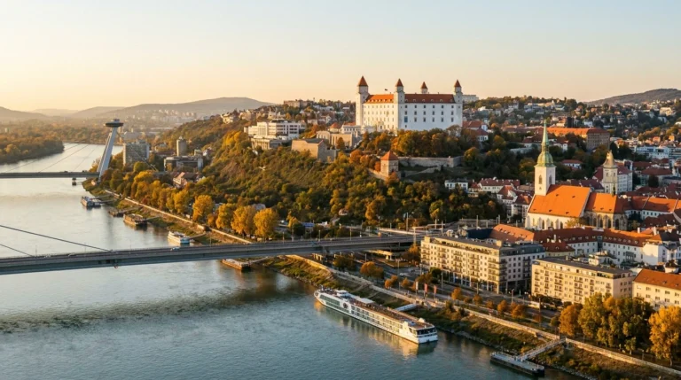 Bratislava, Slovakia — the castle above the old town and the Danube