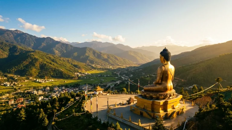 Thimphu, Bhutan — the Great Buddha Dordenma over the Thimphu valley