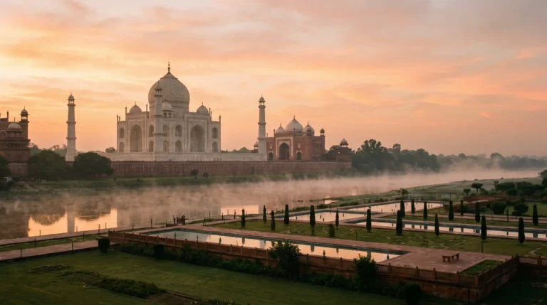 Taj Mahal at sunrise