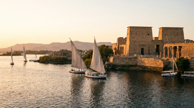 Nile/Philae/felucca sunset