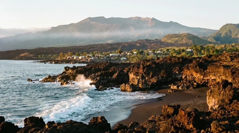 Mount Karthala / Mitsamiouli black-sand coast