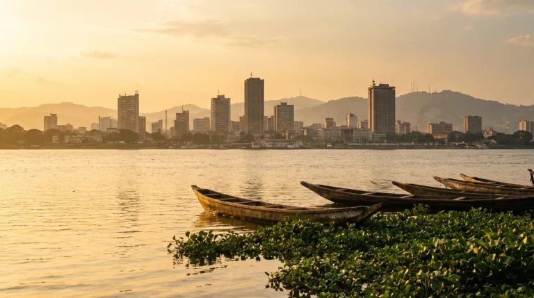 Congo River / Kinshasa skyline