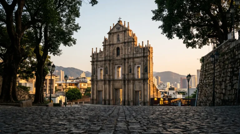 Ruins of St. Paul's at dusk