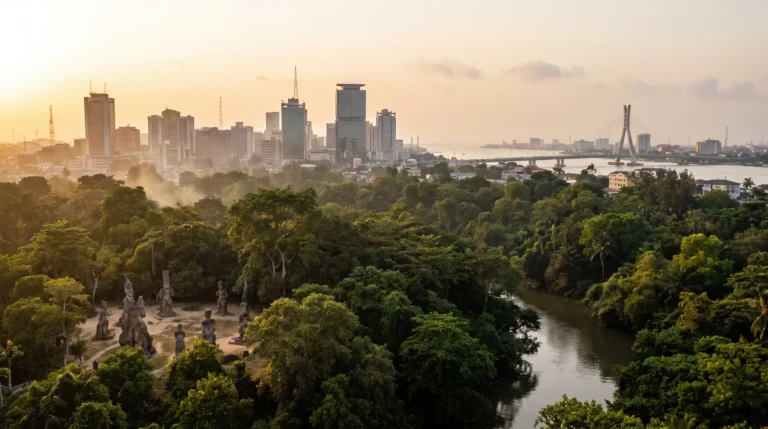 Lagos skyline / Osun-Osogbo grove