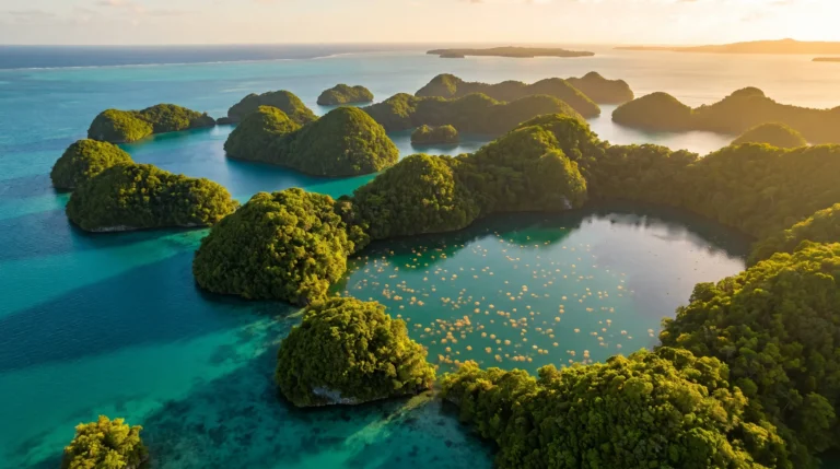 Rock Islands aerial / Jellyfish Lake