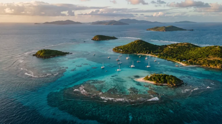 Aerial of Tobago Cays / Horseshoe Reef