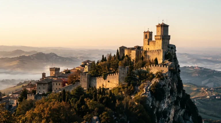 Monte Titano / Three Towers at golden hour