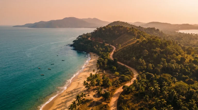 Tokeh/Bureh Beach aerial, Freetown Peninsula