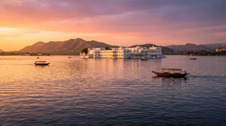 Lake Palace at sunset, Lake Pichola